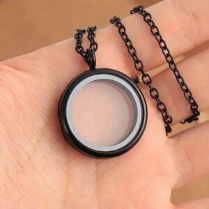 Openable Glass Locket Pendant Necklace
